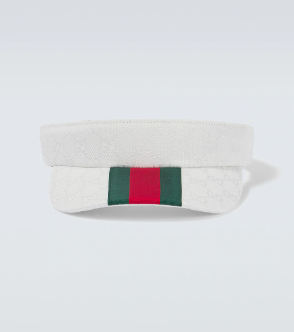  Gucci Gucci Web Stripe Gg Canvas Visor 