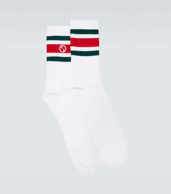  Gucci Gucci Web Stripe Interlocking G Socks 