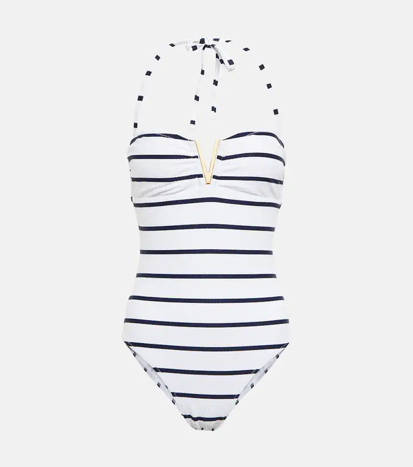  Heidi Klein Heidi Klein Long Island Striped Swimsuit 