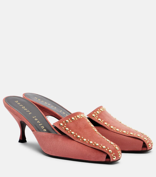  Herbert Levine Herbert Levine Bright Idea 70 Embellished Suede Mules 