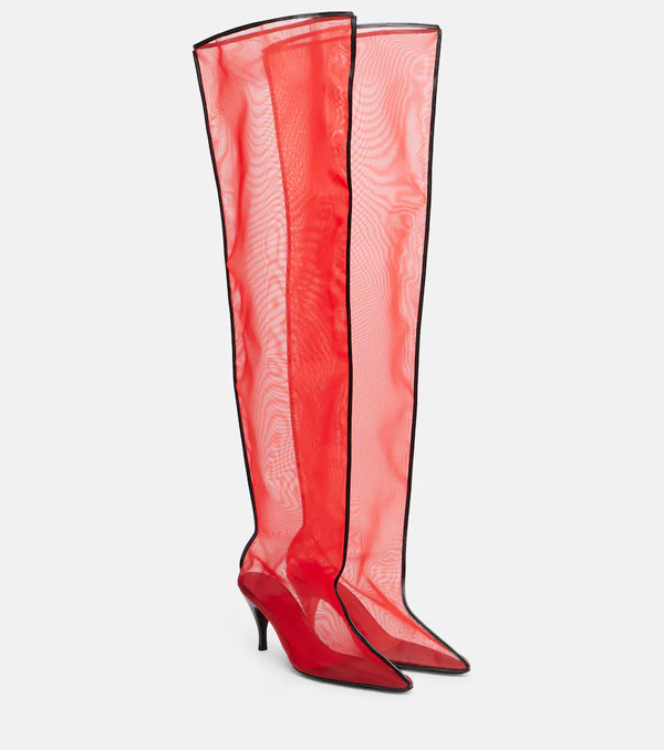  Herbert Levine Herbert Levine Drawing A Blank 80 Mesh Knee-high Boots 