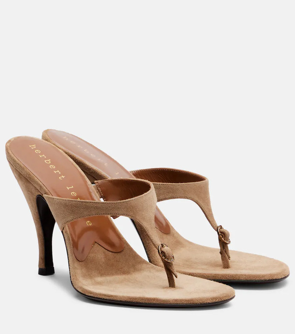  Herbert Levine Herbert Levine Kiss And Tell 100 Suede Mules 
