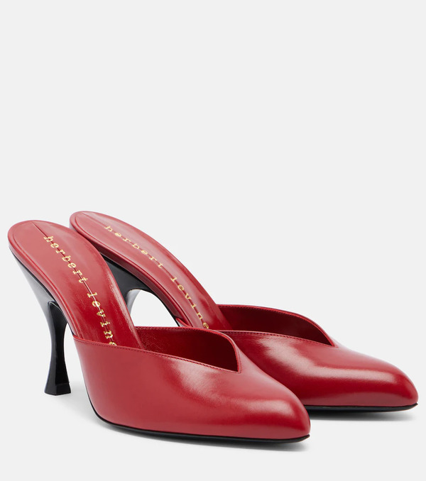  Herbert Levine Herbert Levine Sitting Pretty Leather Mules 