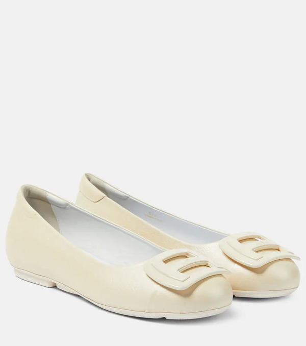  Hogan Hogan H661 Leather Ballet Flats 