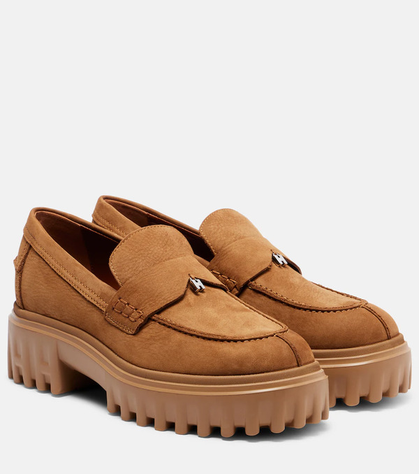  Hogan Hogan H700 Leather Platform Loafers 