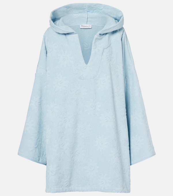  Hunza G Hunza G Hooded Cotton Terry Poncho 