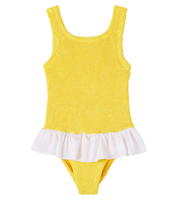  Hunza G Kids Hunza G Kids Denise Ruffled Swimsuit 