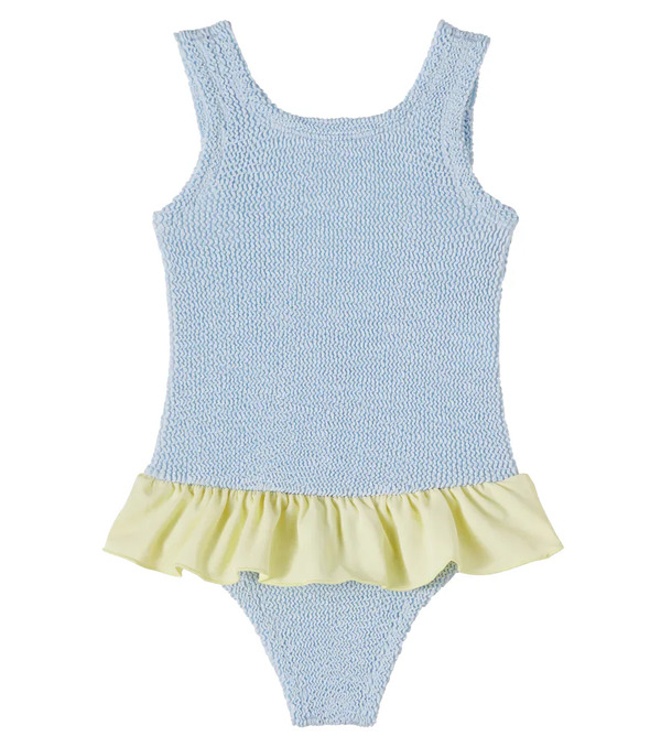  Hunza G Kids Hunza G Kids Denise Ruffled Swimsuit 