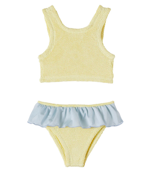  Hunza G Kids Hunza G Kids Olive Ruffled Bikini 
