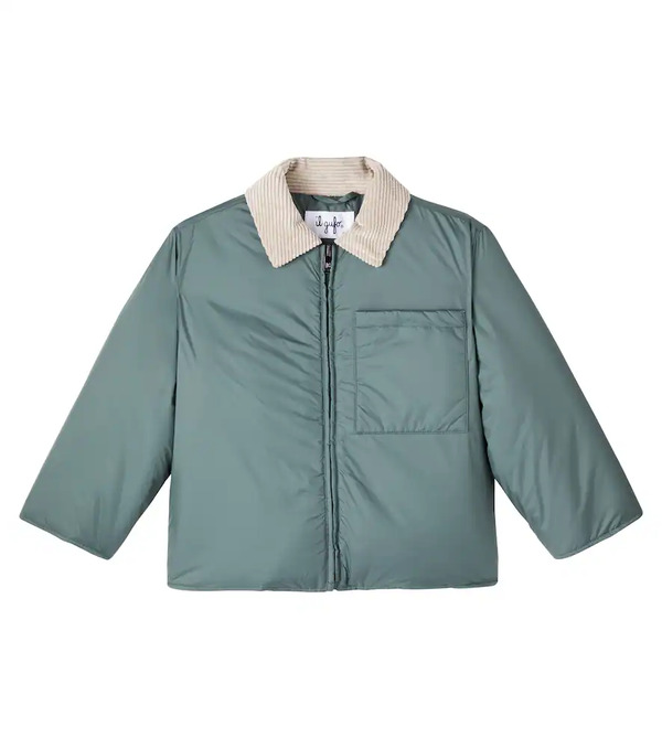  Il Gufo Il Gufo Baby Corduroy-trimmed Technical Jacket 