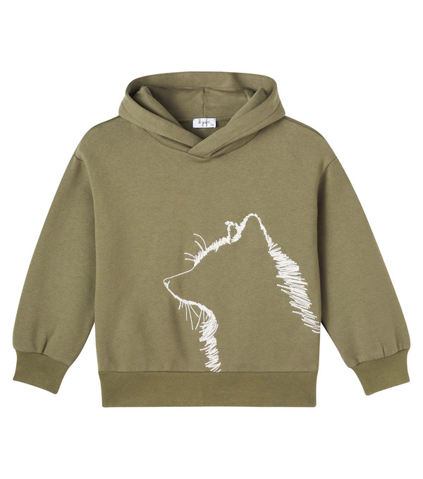  Il Gufo Il Gufo Embroidered Cotton Jersey Hoodie 
