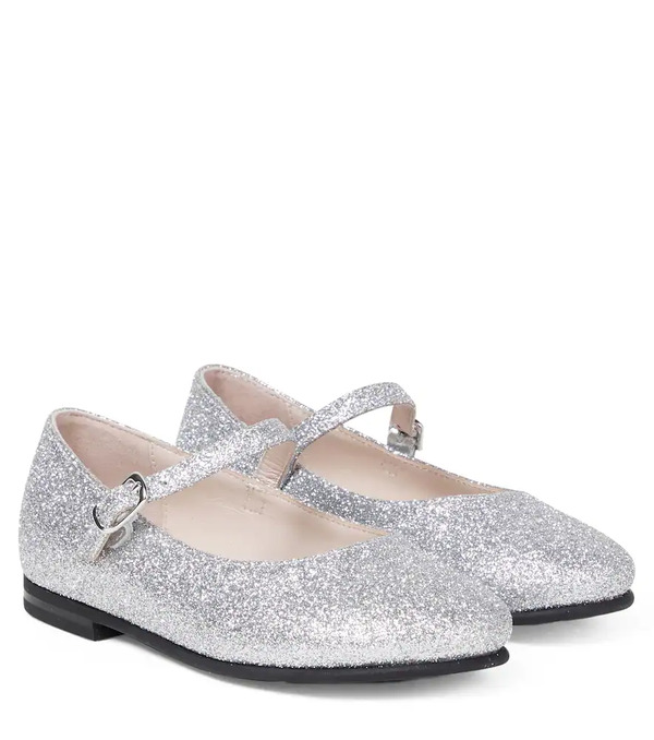  Il Gufo Il Gufo Glitter Mary Jane Ballet Flats 