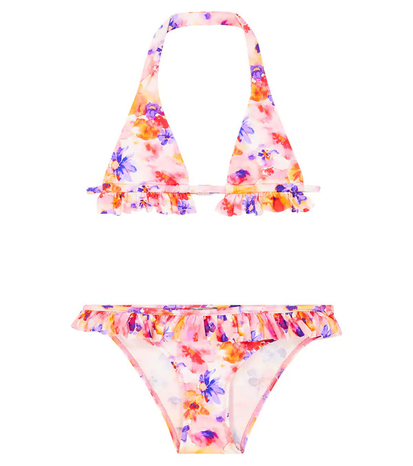  Il Gufo Il Gufo Ruffled Floral Bikini 