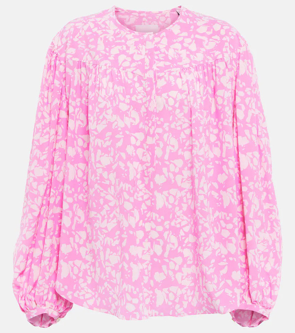  Isabel Marant Isabel Marant Brunille Silk-blend Chiffon Blouse 