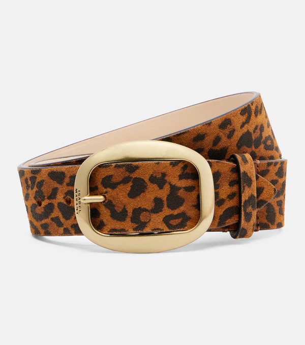  Isabel Marant Isabel Marant Dara Leopard-print Suede Belt 