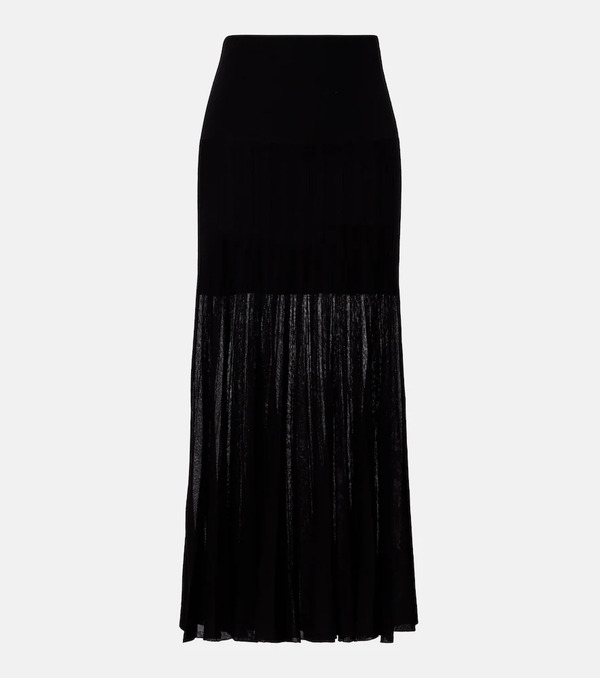  Isabel Marant Isabel Marant Ezra Pleated Semi-sheer Crãªpe Skirt 