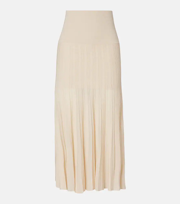  Isabel Marant Isabel Marant Ezra Pleated Semi-sheer Crãªpe Skirt 