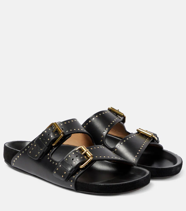  Isabel Marant Isabel Marant Lennyo Leather Slides 