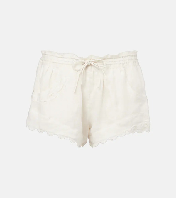  Isabel Marant Isabel Marant Lola Broderie Anglaise Ramie Shorts 