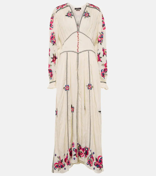  Isabel Marant Isabel Marant Moyrae Floral Silk Maxi Dress 