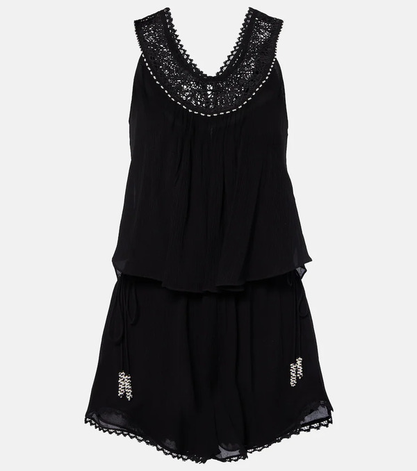  Isabel Marant Isabel Marant Nilany Beaded Silk Romper 
