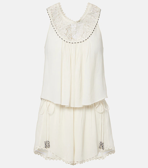 Isabel Marant Isabel Marant Nilany Beaded Silk Romper 