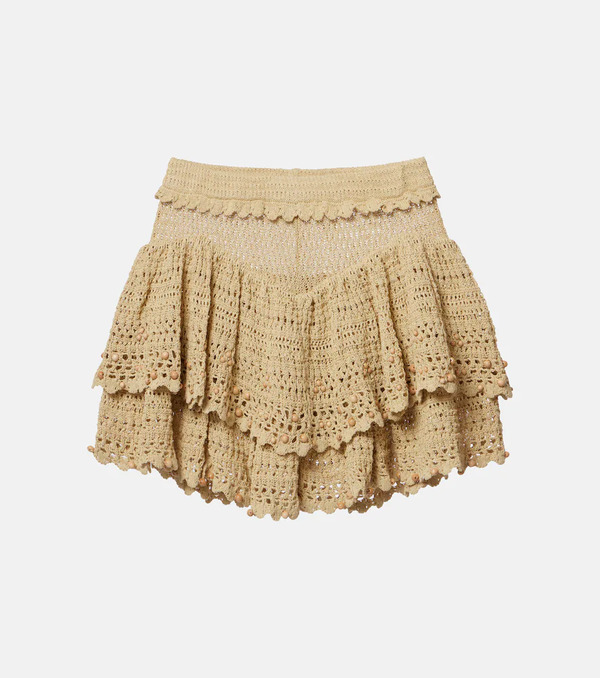  Isabel Marant Isabel Marant Olzea Beaded Crochet Cotton-blend Shorts 