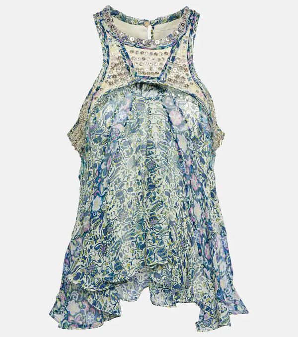 Isabel Marant Isabel Marant Onyle Printed Silk Chiffon Top 