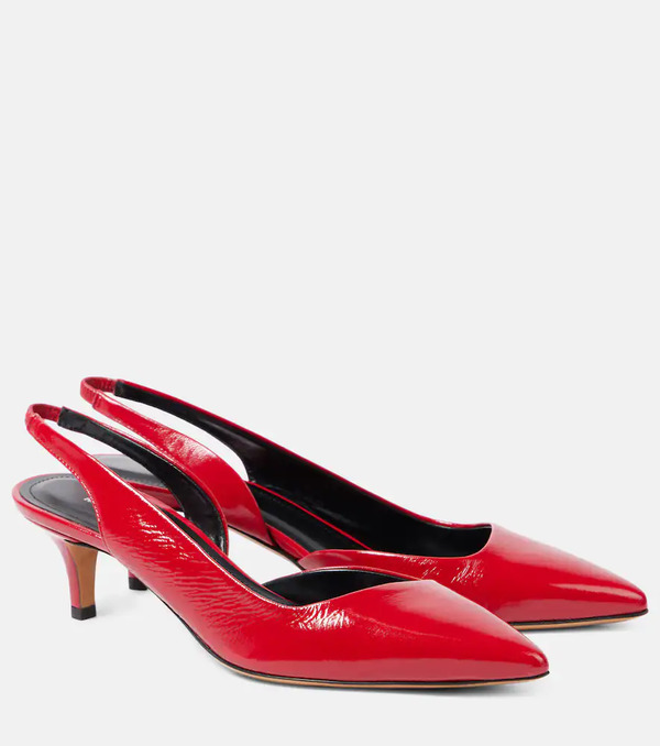  Isabel Marant Isabel Marant Piery Patent Leather Slingback Pumps 