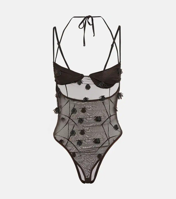  Jacquemus Jacquemus Appliquã© Mesh Bodysuit 