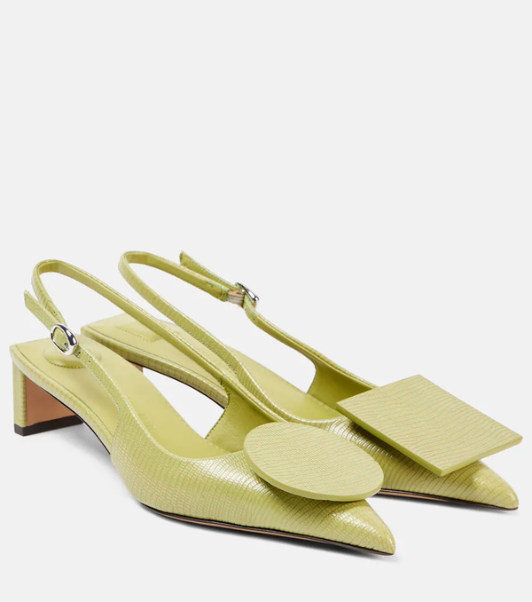  Jacquemus Jacquemus Duelo 40 Leather Slingback Pumps 