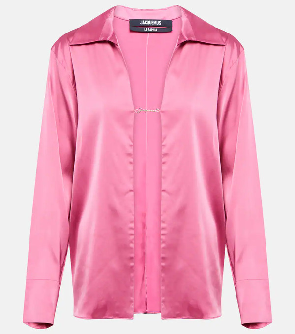  Jacquemus Jacquemus La Chemise Notte Satin Shirt 