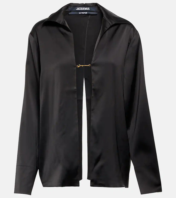  Jacquemus Jacquemus La Chemise Notte Satin Shirt 