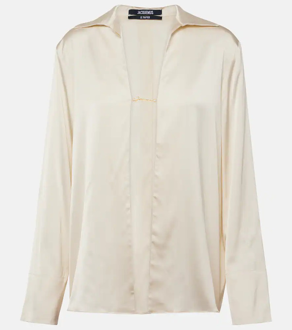  Jacquemus Jacquemus La Chemise Notte Satin Top 