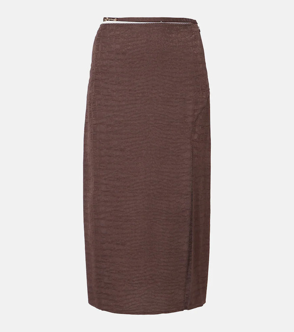  Jacquemus Jacquemus Notte Satin Midi Skirt 
