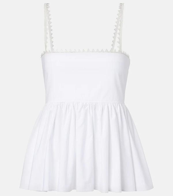  Jacquemus Jacquemus Traversin Cotton Poplin Peplum Top 
