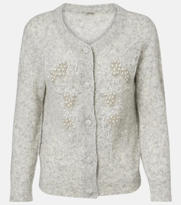  Jacques Wei Jacques Wei Beaded Alpaca And Wool-blend Cardigan 