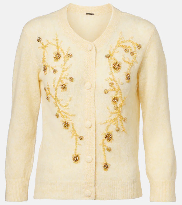  Jacques Wei Jacques Wei Beaded Alpaca And Wool-blend Cardigan 