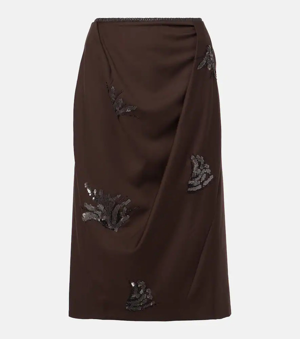  Jacques Wei Jacques Wei Embellished Midi Skirt 