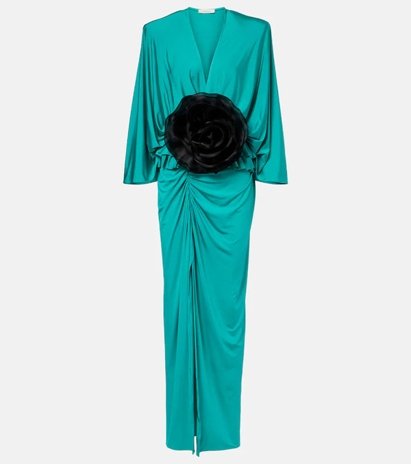  Jacques Wei Jacques Wei Floral-appliquã© Jersey Maxi Dress 