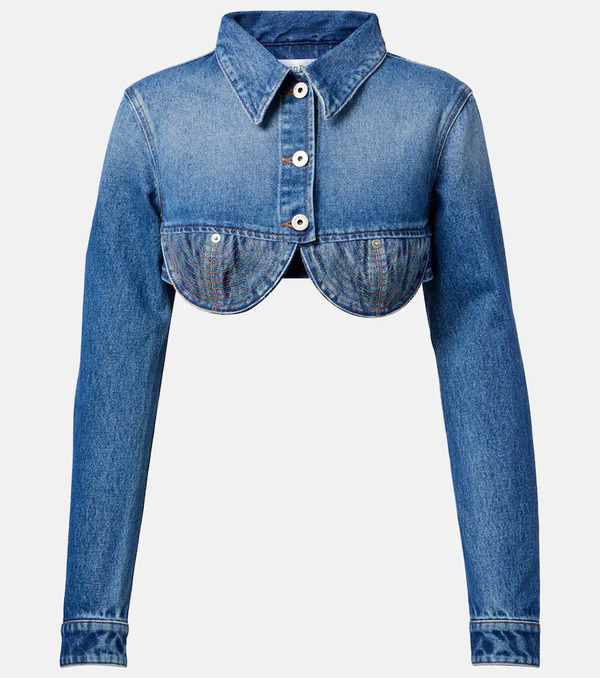  Jean Paul Gaultier Jean Paul Gaultier Cropped Denim Jacket 