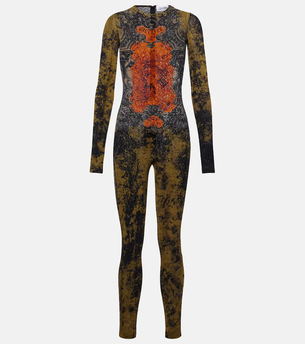  Jean Paul Gaultier Jean Paul Gaultier Mã©dallion Printed Mesh Catsuit 