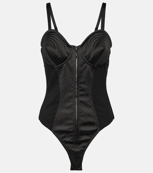  Jean Paul Gaultier Jean Paul Gaultier Satin-trimmed Bodysuit 
