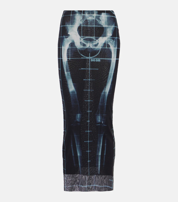  Jean Paul Gaultier Jean Paul Gaultier Squeletor Semi-sheer Mesh Maxi Skirt 