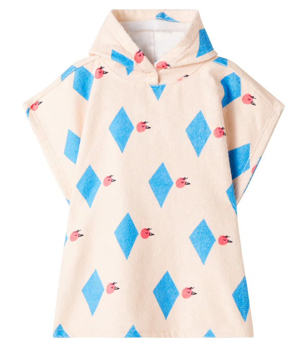  Jellymallow Jellymallow Diamond Bird Printed Terry Poncho 