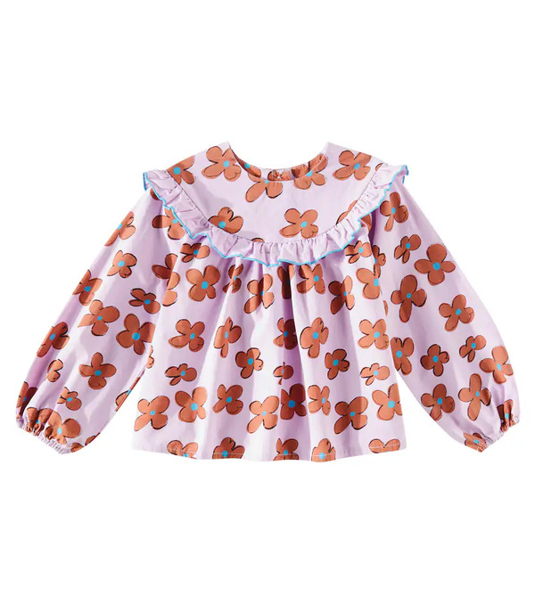  Jellymallow Jellymallow Flower Ruffled Cotton Blouse 