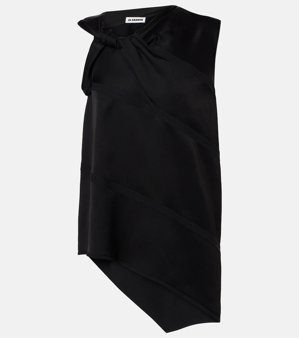  Jil Sander Jil Sander Asymmetric Satin Top 
