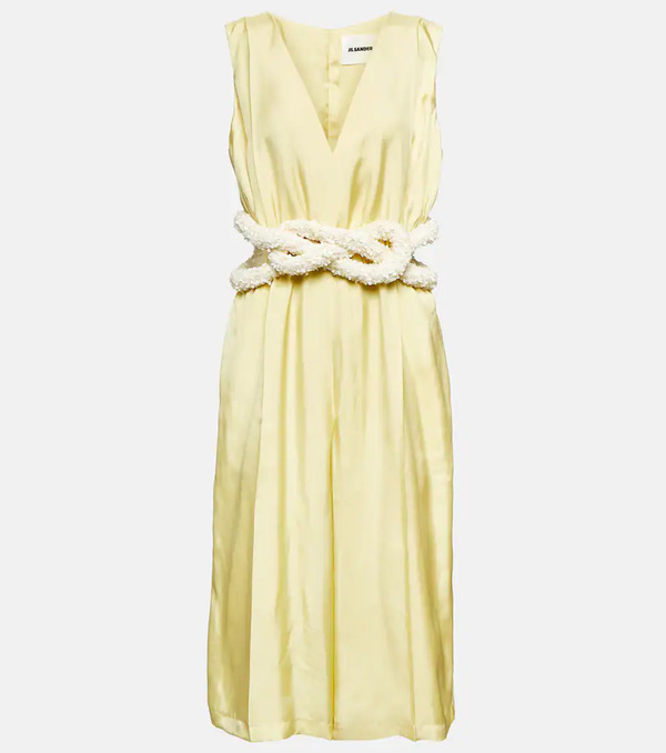  Jil Sander Jil Sander Embellished Satin Jumpsuit 