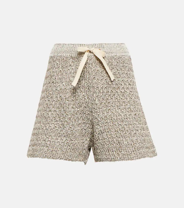  Jil Sander Jil Sander Open-knit Cotton-blend Shorts 