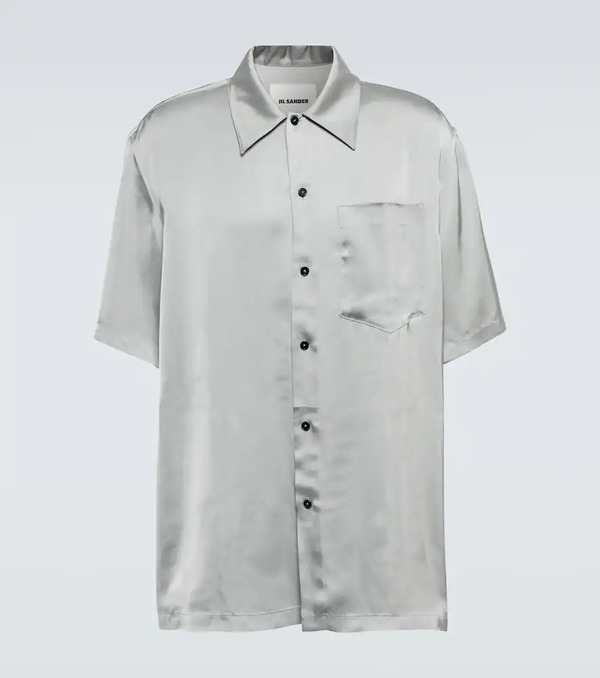  Jil Sander Jil Sander Shirt 36 Satin Bowling Shirt 